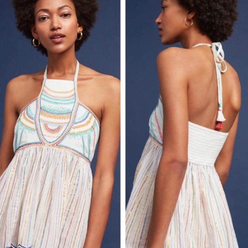 ANTHROPOLOGIE Floreat Itzel Halter Top